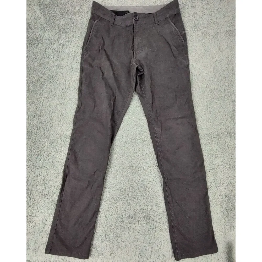 Prana Pants Men's 30x32 Dark Gray Straight Fit Stretch Casual Golf Outdoor‎